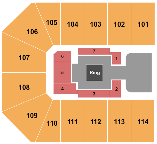 Gateway Center Arena At College Park Seating Chart: Wrestling - AEW