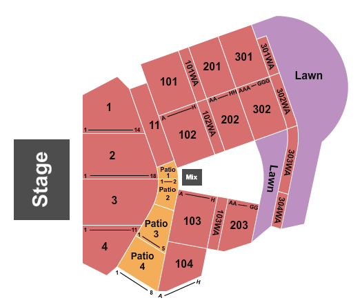Gatton Park Seating Chart: Endstage