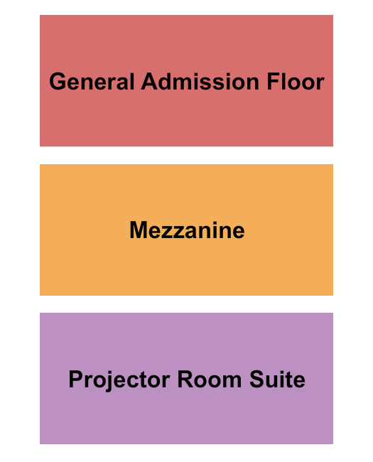 Five Points Theatre Seating Chart: Floor/Mezz/Projector
