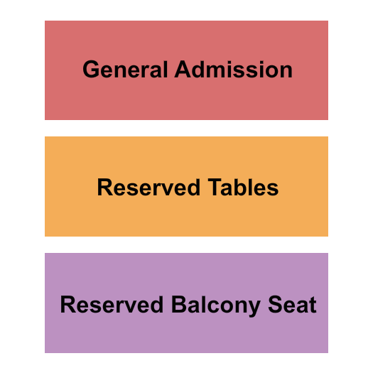 Pop's Nightclub and Concert Venue Seating Chart: GA/Reserved/Table