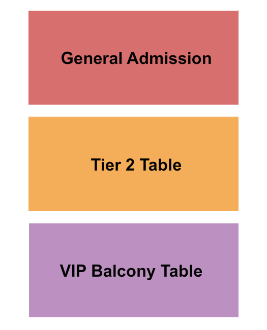 The Vixen Seating Chart: GA/Table/Balcony