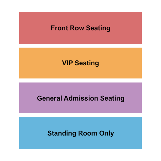 Sony Hall Seating Chart: GA/VIP/Front Row