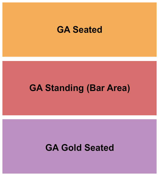 The Hamilton Seating Chart: GA Seated/Standing & Gold Seated