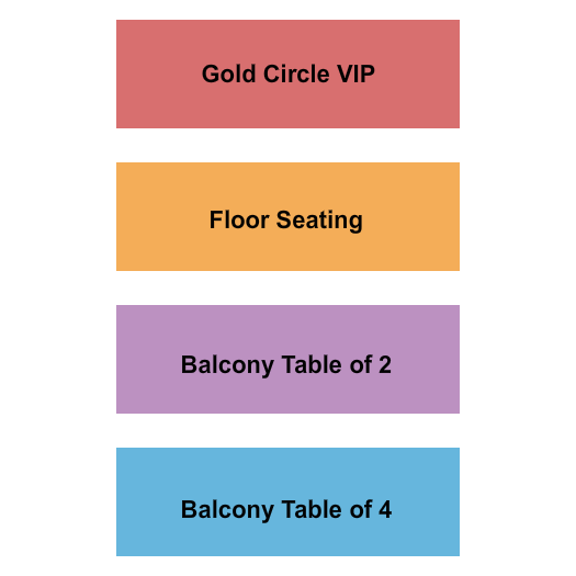 Bourbon Theatre - NE Seating Chart: Gold Circle/Floor/Balc