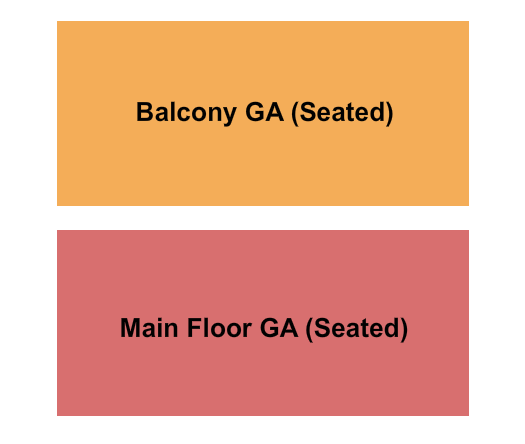 The Neptune Theatre Seating Chart: MainFloorGA/BalconyGA