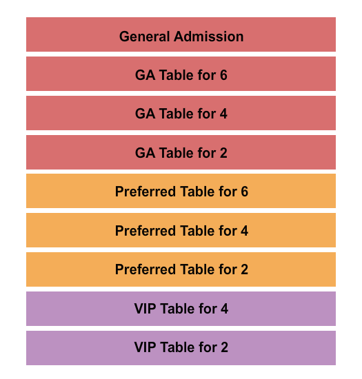 The Improv - Houston Seating Chart: Pref/GA 2/4/6 & GA/VIP