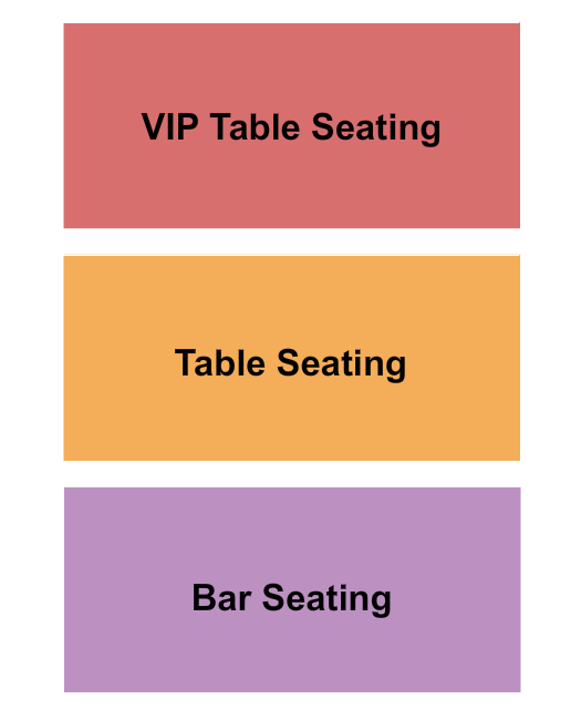 Birdland Jazz Club Seating Chart: Table/Bar/VIP