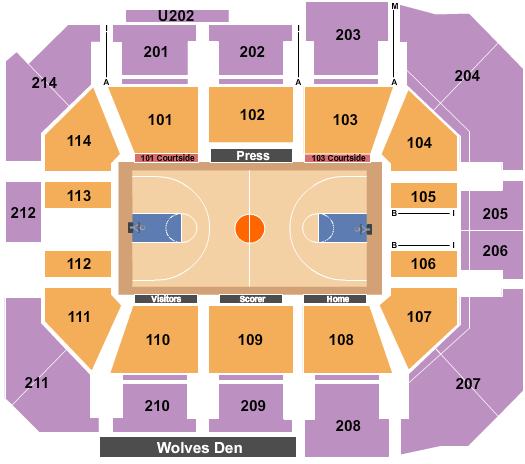 Clune Arena Seating Chart