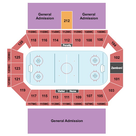 George M Sullivan Sports Arena Seating Chart: Hockey