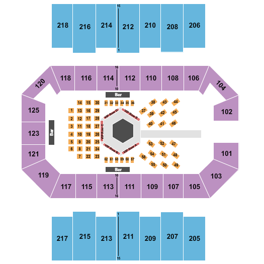 Sullivan Arena - Anchorage Seating Chart: MMA