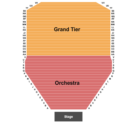 George Mason Center For The Arts - Concert Hall Seating Chart: Endstage