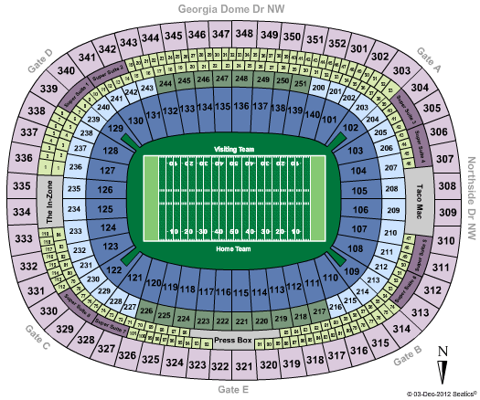 Georgia Dome Capacity