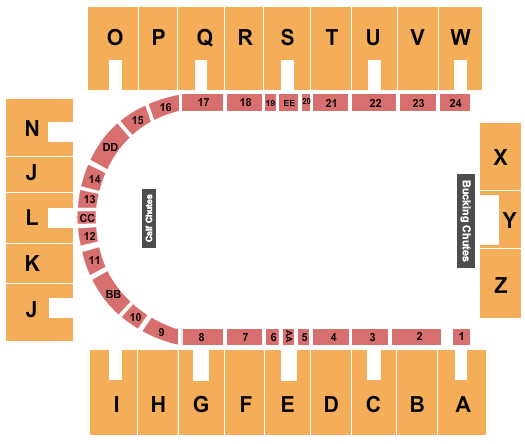 Georgia National Fairgrounds Seating Chart: Rodeo