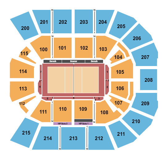 Georgia State Convocation Center Seating Chart: Volleyball