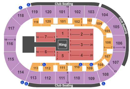 Hertz Arena Seating Chart: WWE