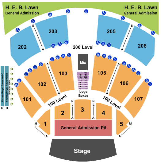 Germania Insurance Amphitheater Seating Chart: Endstage-Pit-GA-Sro