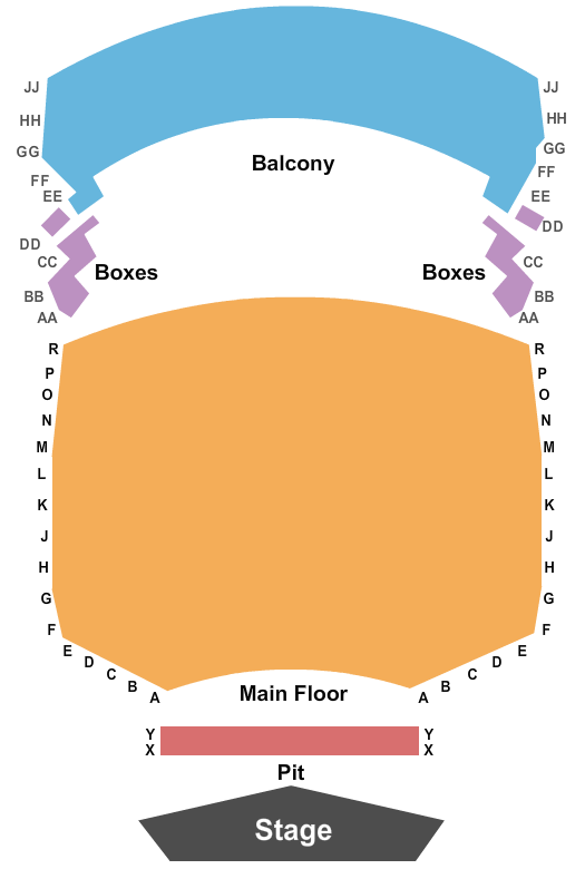 Germantown Performing Arts Centre Seating Chart: Endstage Pit