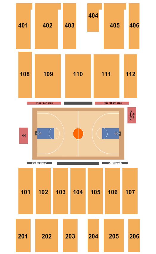 Gersten Pavilion Seating Chart: Basketball 2