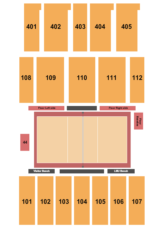 Gersten Pavilion Seating Chart: Volleyball