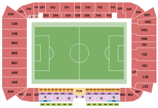 Gewiss Stadium Seating Chart: Soccer - Static