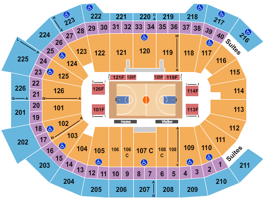 Giant Center Seating Chart: Basketball 3