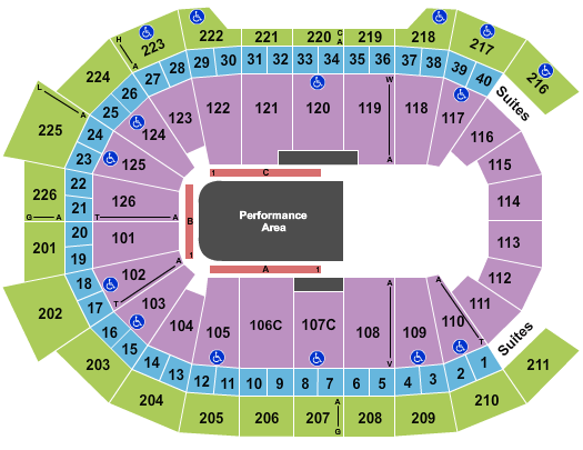 Giant Center Seating Chart: Cirque Crystal