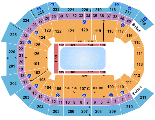 Giant Center Seating Chart: Disney On Ice