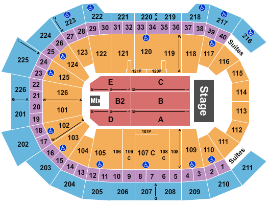 Giant Center Seating Chart: Endstage 5