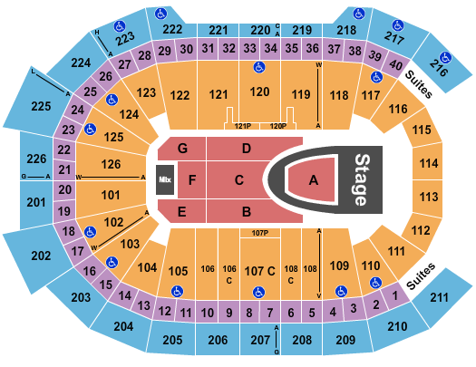 Giant Center Seating Chart: For King and Country