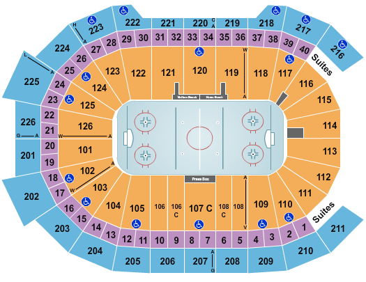 Giant Center Seating Chart: Hockey 2