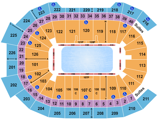 Giant Center Seating Chart: Ice Show