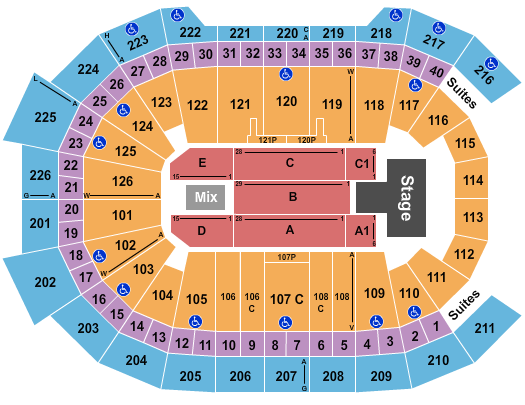 Giant Center Seating Chart: Matt Rife