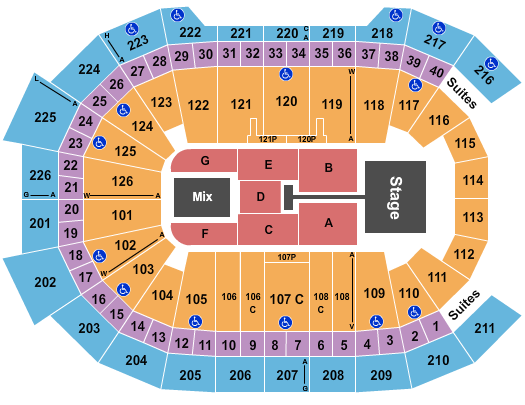 Giant Center Seating Chart: MercyMe