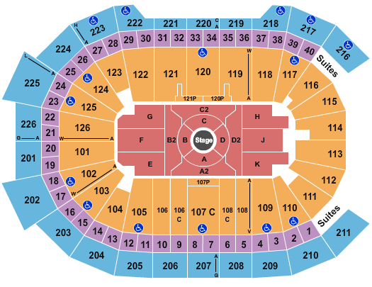 Giant Center Seating Chart: Nate Bargatze