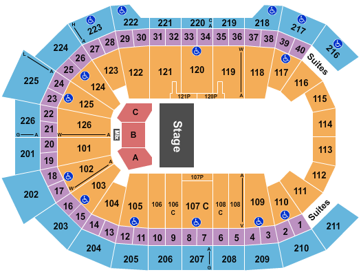 Giant Center Seating Chart: Paw Patrol Live