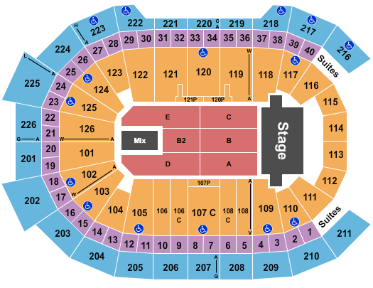 Giant Center Seating Chart: TSO