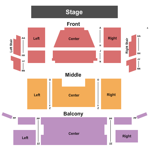 Gichi-Ziibi Center For The Arts Seating Chart: End Stage