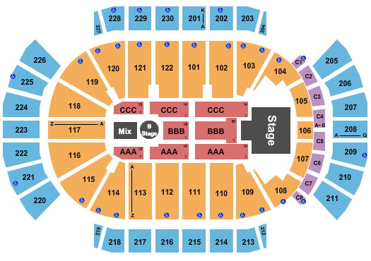 Desert Diamond Arena Seating Chart