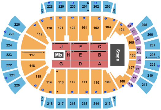 Desert Diamond Arena Seating Chart: The Millennium Tour