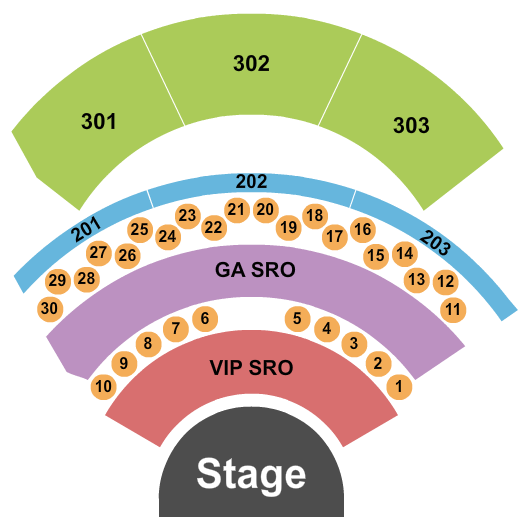 Gila River Hotels & Casinos - Wild Horse Pass Seating Chart: Reserved VIP & GA