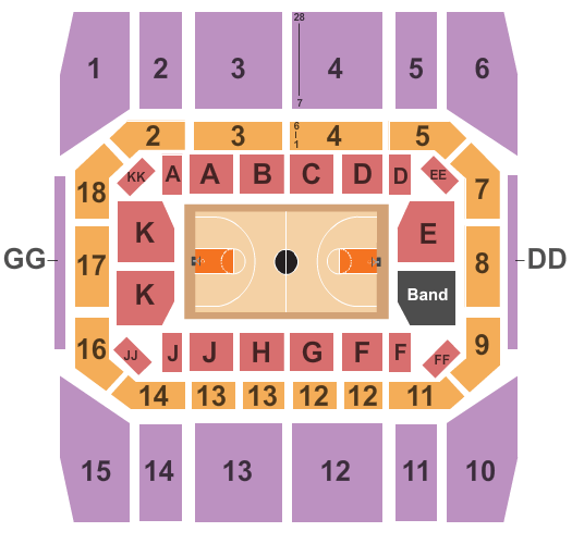 Gill Coliseum Seating Chart: Basketball