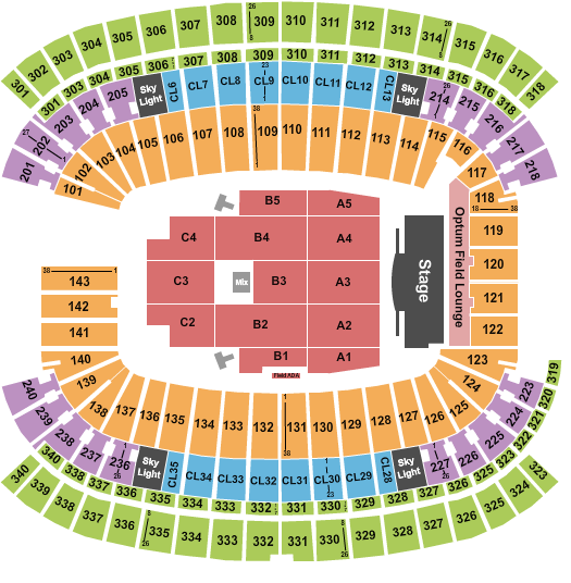 Gillette Stadium Seating Chart: Bruno Mars