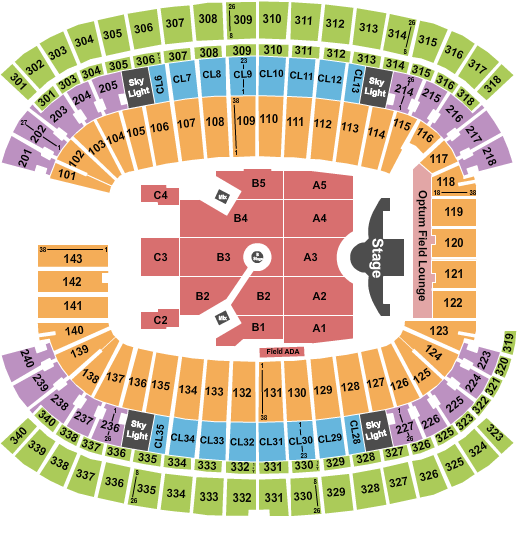 Gillette Stadium Seating Chart: Ed Sheeran