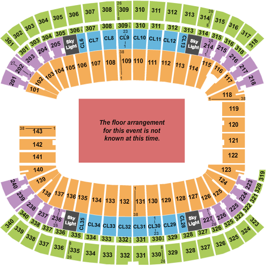 Gillette Stadium Seating Chart: Generic Floor