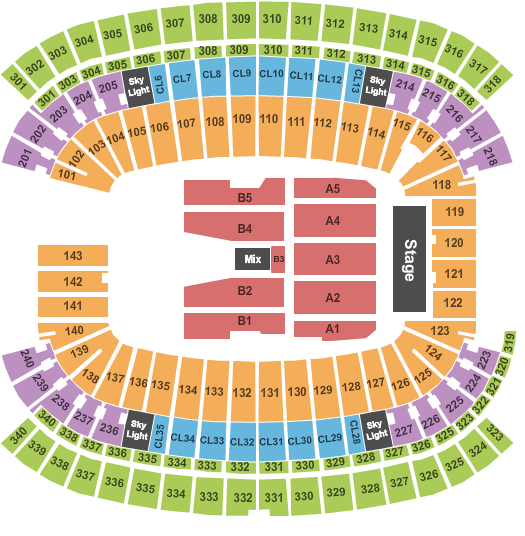 Gillette Stadium Interactive Seating Chart