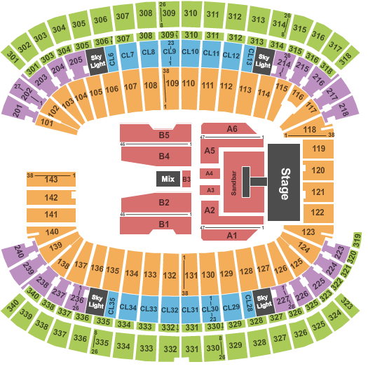 Kenny Chesney Seating Chart