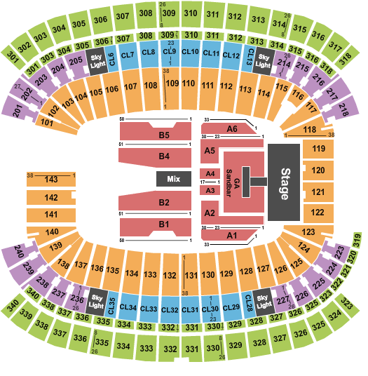 Kenny Chesney Seating Chart