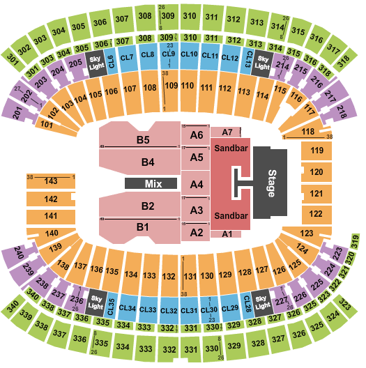 Kenny Chesney Minneapolis Seating Chart