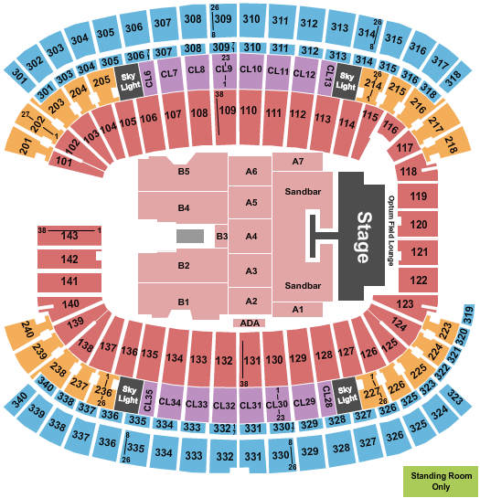 Gillette Stadium Seating Chart: Kenny Chesney 2024