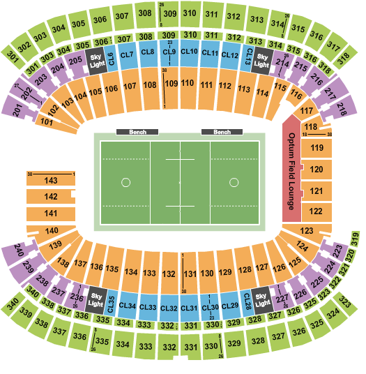 Gillette Stadium Seating Chart: Lacrosse 2